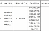 因员工虚假理赔，中华联合财险江西分公司被罚10万元，一名责任人被禁业3年