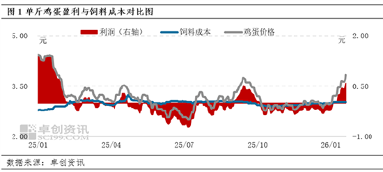 卓创资讯:1月蛋鸡养殖终现盈利 2月预期季节性回落