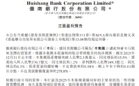 徽商银行：2025年净利润约169.3亿元 同比增长约6.3%