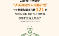 泸溪河放开加盟近两年门店净增或不及200家万店目标难达 产品深陷同质化困局、食安问题频现屡遭处罚