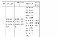 屏南县农村信用合作联社被罚65万元：数据安全管理不到位 案件风险防控不到位