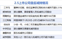 2月5日增减持汇总：暂无增持 三羊马等8股减持（表）
