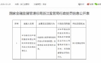 中华财险杭州市拱墅区运河支公司被罚5.3万元：向投保人给予保险合同约定以外其他利益等