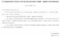 吴涛获批出任辽宁农商行董事、副董事长、行长