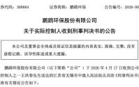 内幕交易！鹏鹞环保实控人获刑