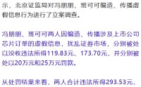 冯朋朋、班可可编造假消息扰乱股市！获利293元，被罚45万