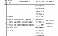 太平财险湛江中心支公司被罚40万元：通过虚假激励方案套取激励奖金等