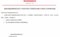 平安产险修改后的公司章程获监管核准
