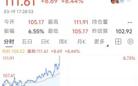 布油猛涨8%冲破110美元，花旗称油价或涨至130美元