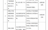 中国太平保险集团被罚40万元：向监管报送的报告报表数据不准确
