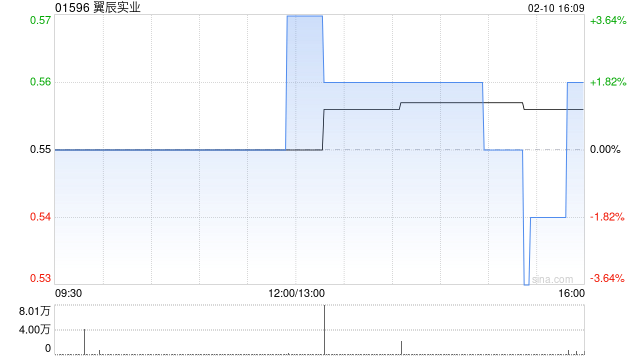 翼辰实业遭Brainstorming Cafe Limited减持2299.5万股 每股作价0.6077港元