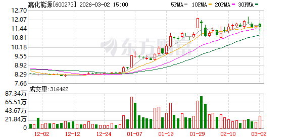 嘉化能源：公司通过集中竞价交易方式回购股份数量为45107600股