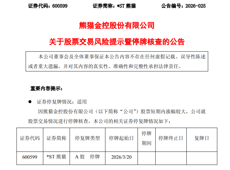 8连板!600599,最新宣布:明天起停牌核查!