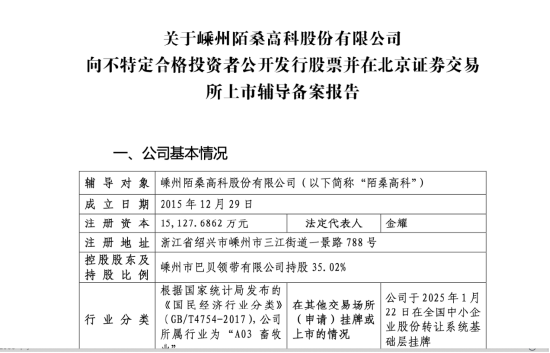 领带大王金耀十年押注:陌桑高科冲IPO,雅戈尔出资2亿、茅台1亿入股,家族控股56% | 长三角资本局