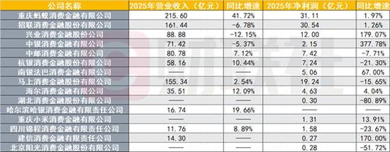 消费金融机构“冰火两重天”,蚂蚁消金收入215.6亿大涨42%,也有下滑者利润大降超八成