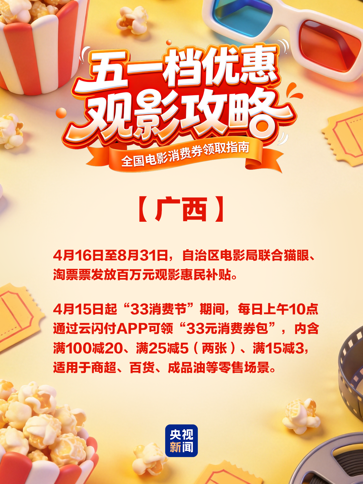 五一票房破4亿!各地电影消费券来了