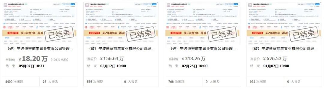 宁波破产房企3亿多债权,1元起拍!有人以18.2万元拿下,你怎么看?