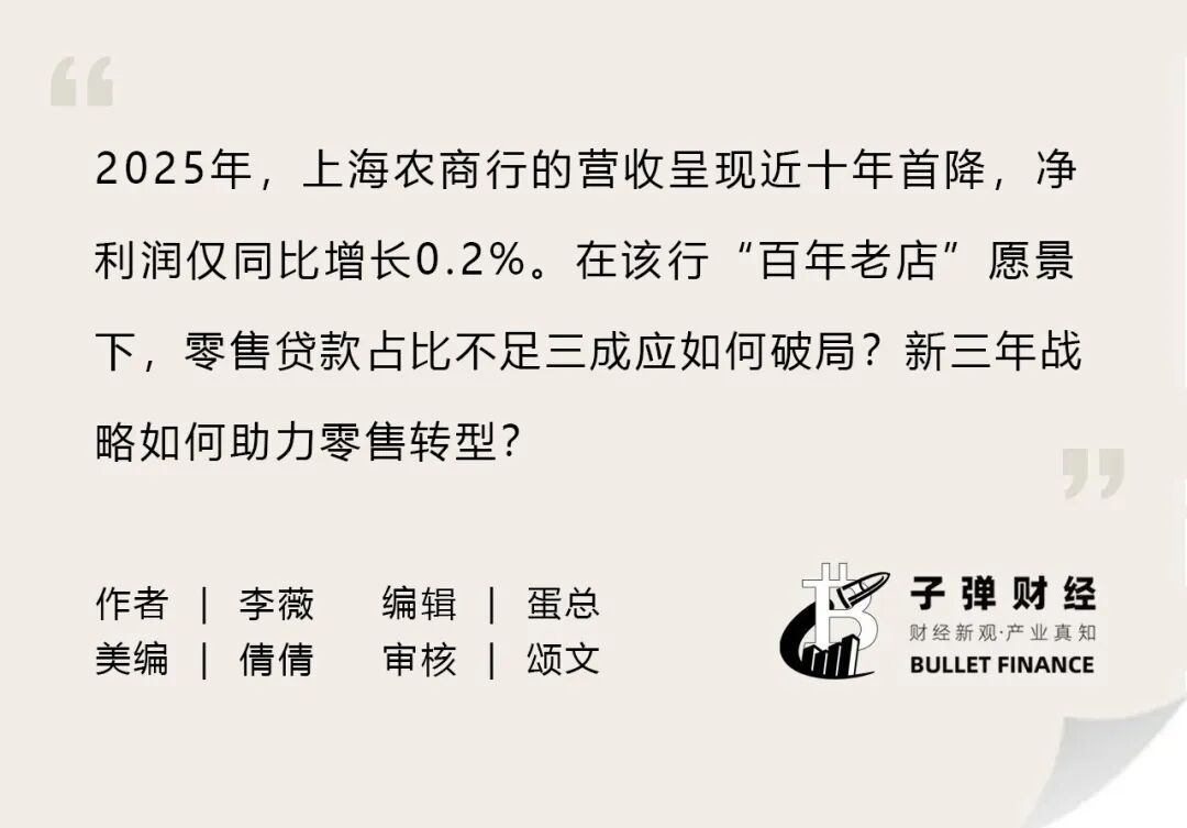 上海农商行冲刺“百年老店”:营收十年首降,新三年战略求解零售困局