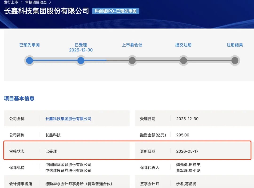 业绩炸裂!长鑫科技半年报预计净利润500亿元至570亿元