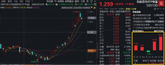 暴增1688%，存储巨头突发！佰维存储再创新高，华宝基金科创芯片ETF（589190）获资金密集布局