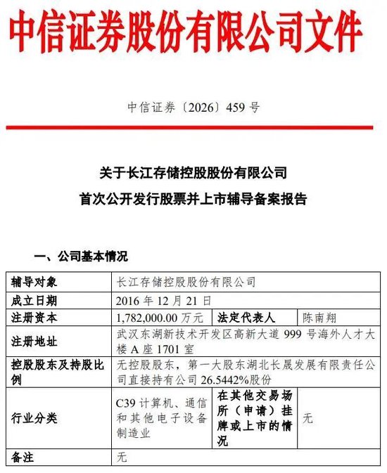 撤回新芯股份“小号”，1600亿估值的长江存储IPO自己上了！