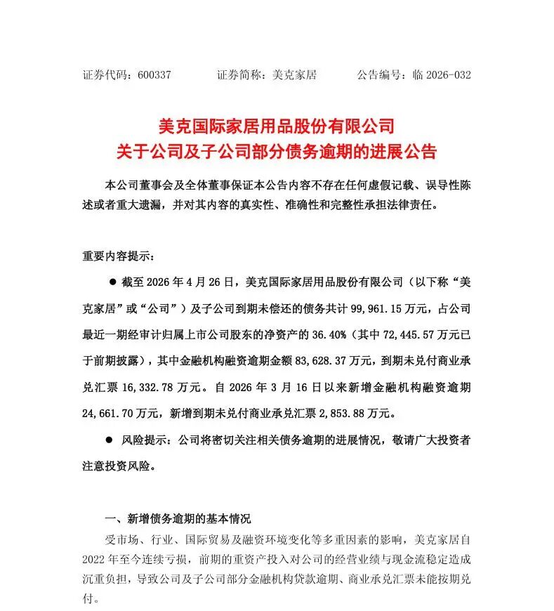 四年巨亏超 37 亿,ST 美克深陷闭店欠薪与债务危机
