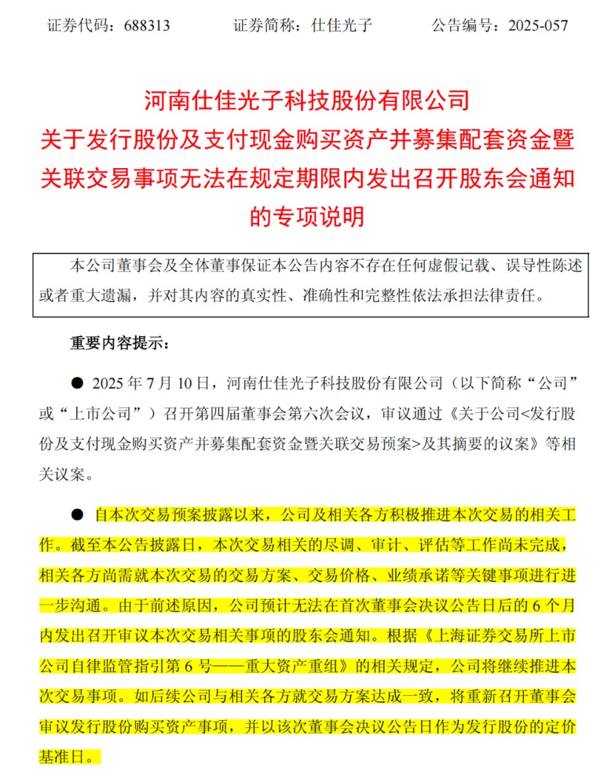 十倍光芯片大牛股仕佳光子 并购告吹